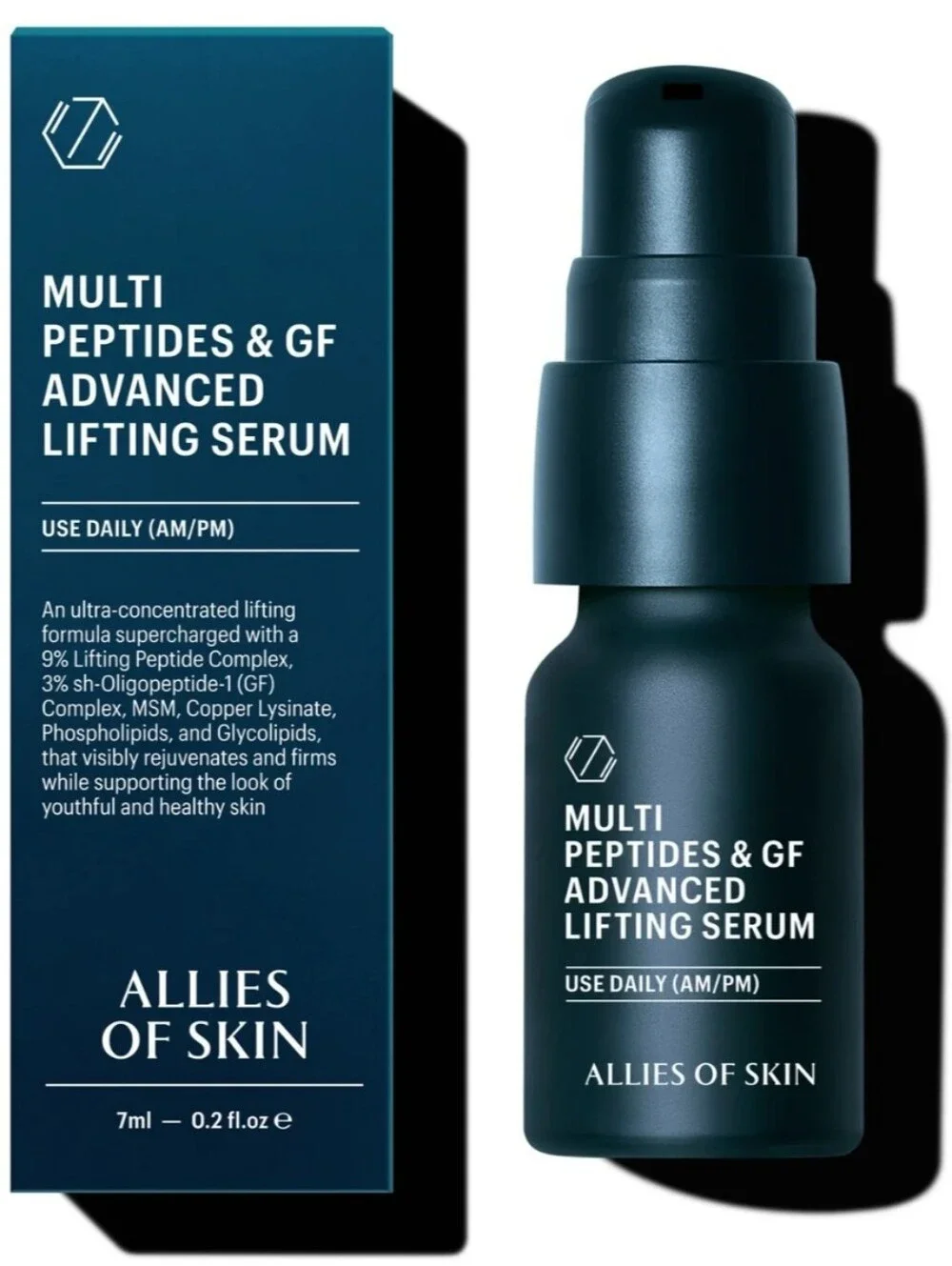 Allies of Skin FIRE! NIB! Multi Peptides & GF Advanced Lifting Serum in .2floz.